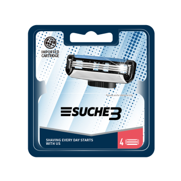 Triple Blade Eco-Friendly Hot Sale Shaving Razor Set with Stainless Steel