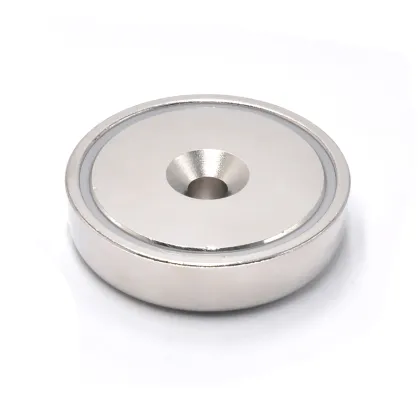 Cuntersunk Pot Magnet Round Base