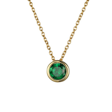 Groothandel licht luxe multifunctionele sleutelbeenketen met strass en mei Green Birthstone Pendant