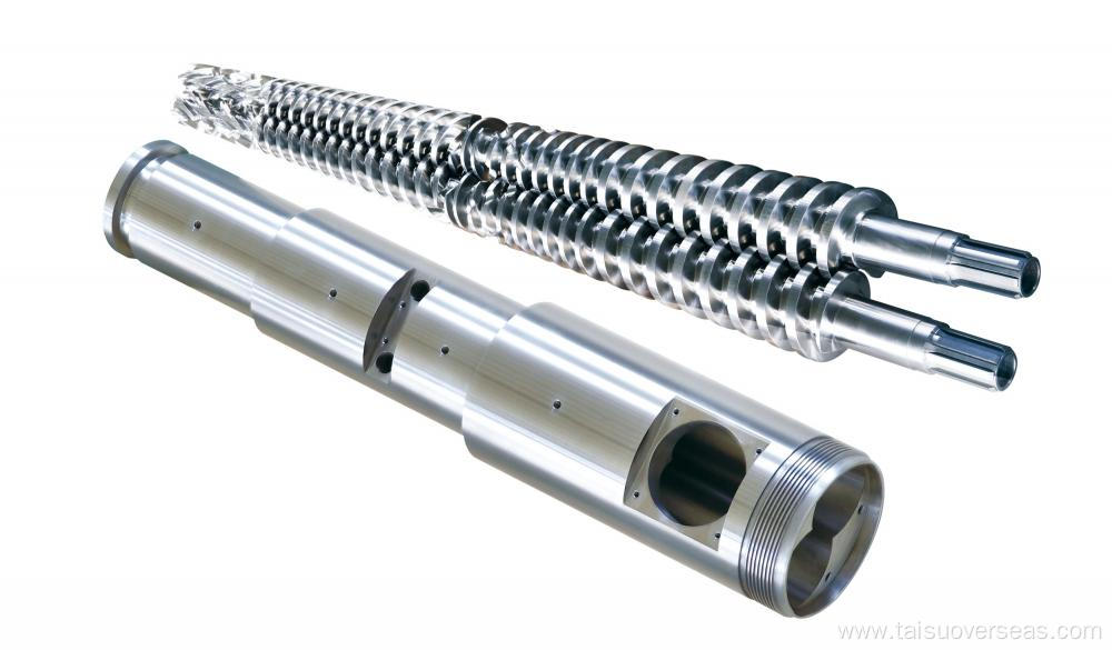 Conical twin screw and barrel with sleeve