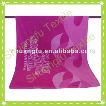 active printed 100% cotton velour beach towel