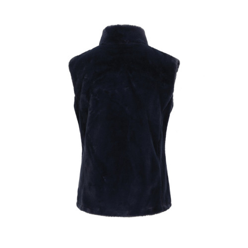 Ladies Knit Fleece Jackets Ladies Luxurious Fur Vest Manufactory