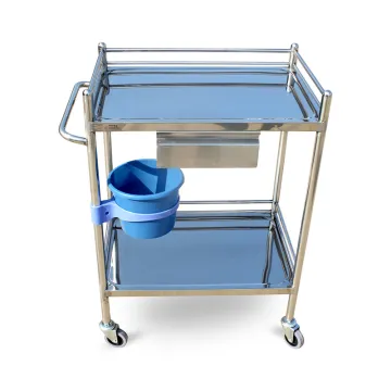 Hospital Stainless Steel Medical Trolley Cart With Drawer