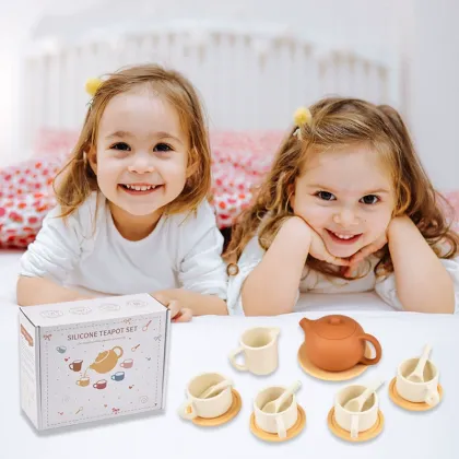 Silicone Party Play Tea Pot Set Pretend Toy