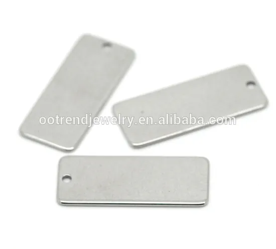 Never faded logo engraved Metal jewelry security tag charm