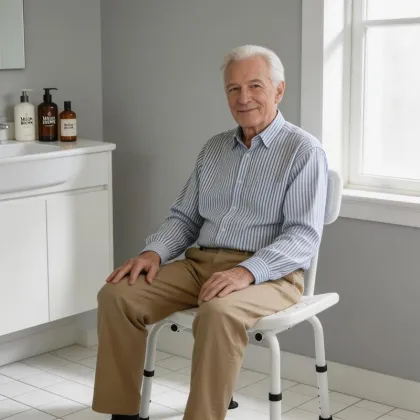 Adjustable Height Anti-Fall Foldable Shower Chair