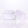 Natural opal white glass cream jar for skincare