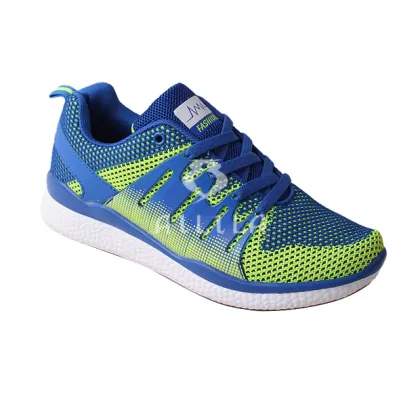 Cemented mesh cushioned athletic shoes