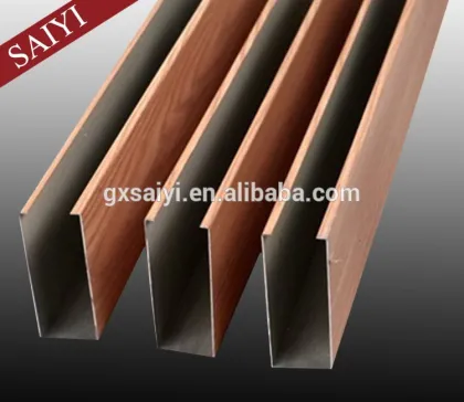 Aluminum ceiling for u shape baffle wood drop ceiling aluminum fasle ceiling design