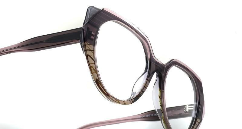 Mellume Acetate Round Cat-Eye Optical Frames front-side