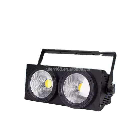 RUIEN 2*100W LED Blinder Light: Warmwhite and Coolwhite Options for Stage and Audience Illumination
