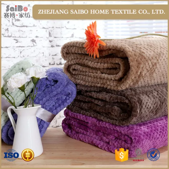 Plain color coral piping edge blanket