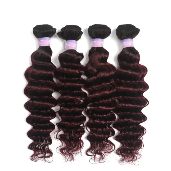 X-TRESS 99J Colored Hair Extension The Best Hair Vendors 100% Raw Indian Human Hair Bundles Meches Humain 3 Bundles with Closure
