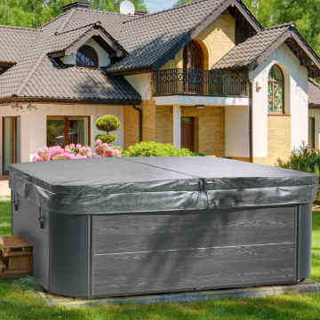 Modern 4-Person Outdoor Massage Whirlpool Spa - 215x180x75cm Acrylic Hot Tub