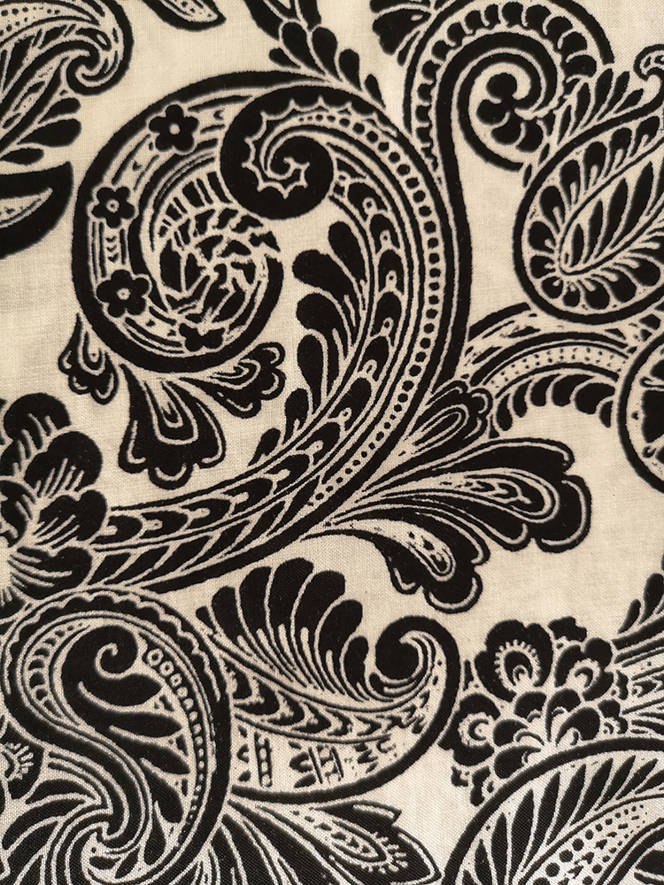 Black&White Rayon Challis 30S Light Printing Fabric