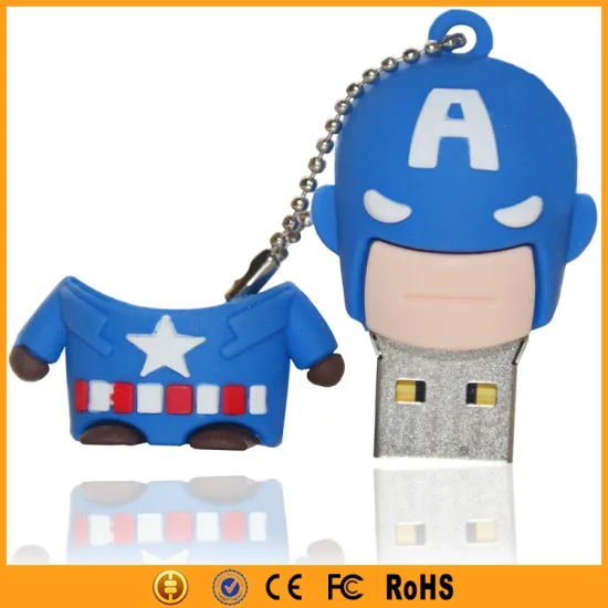 New 16GB 64GB Cartoon Animal Captain America USB Flash Drive