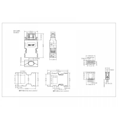 IEEE1394 SMT ذكر 10p مع تجميع قذيفة