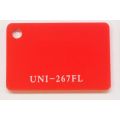 Feuille de plexiglas acrylique rouge chaud fluorescent 3 mm d&#39;épaisseur