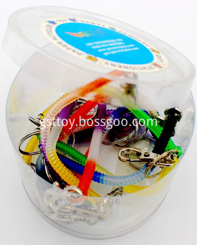 Spring Coil Keyring with Clip