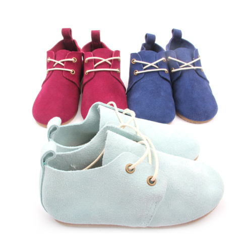Zapatos Oxford de niño de cuero de suela dura de color personalizado