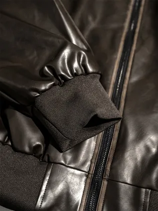 men's embroidered leather jacket