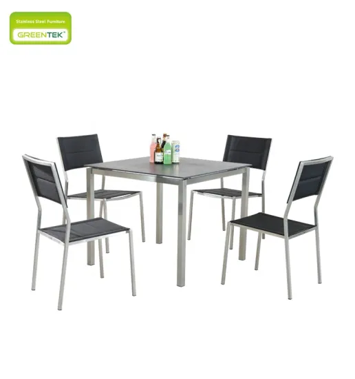 Double Layer Foam Chair Dining Set Villa Furniture