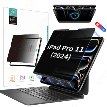 2024 iPad Pro 11 इंच M4 गोपनीयता स्क्रीन फ़िल्टर - चुंबकीय एंटी -स्पाई रक्षक