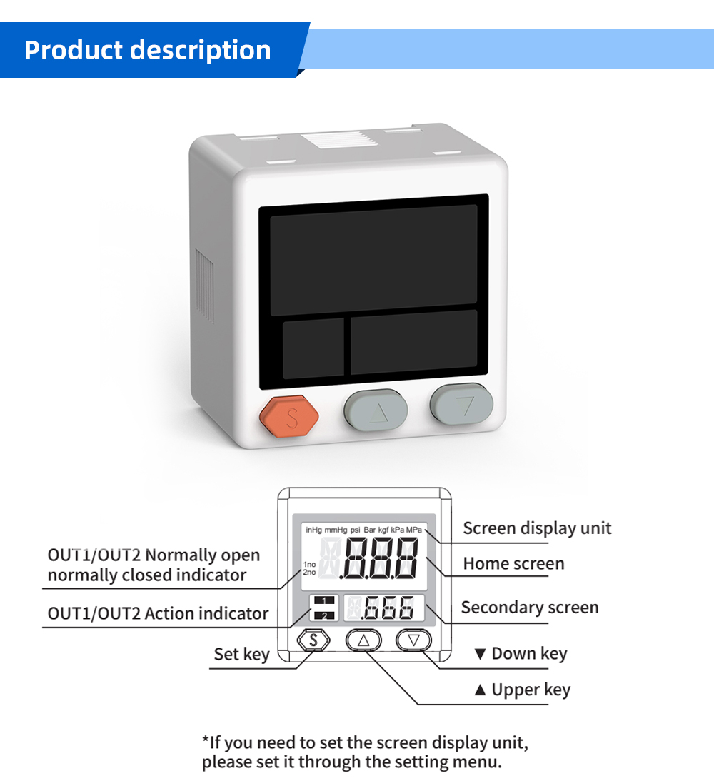 Positive pressure Digital Pressure Switch