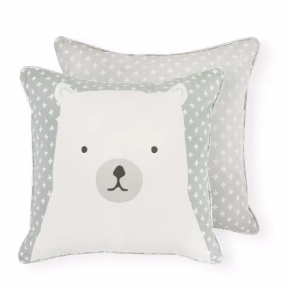 bear cable knit pillow cover face cushion pillow