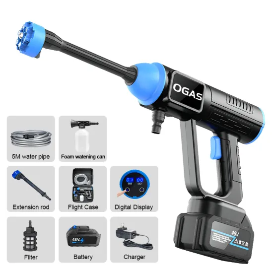 OGAS 500W High Pressure Washer Gun Kit with Foam Lance and Nozzles