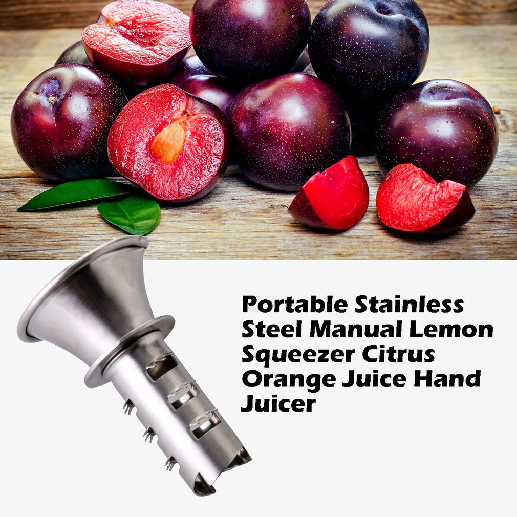 Portable Size Stainless Steel Manual Lemon Squeezer Citrus Orange Juice Hand Juicer Screw Press Fresh Squeezed Fruit Tools