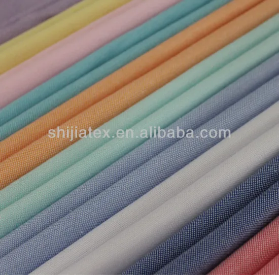 Yarn dyed Oxford cotton/polyester fabric cvc 55/45