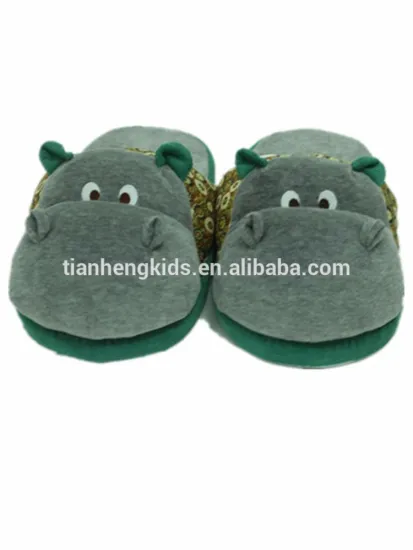 12 inch Big Plush Hippo Slippers For Child, Good Friends Series