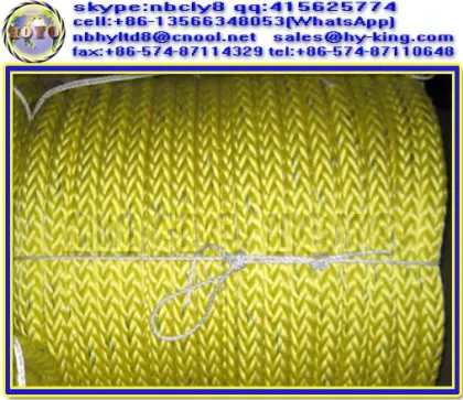 Yellow 12-strand rope , mooring rope cable , mooring rope suppliers