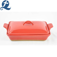 Ceramic Baking Handle Stoneware Bakeware With Lid