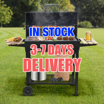 En stock> 5 personnes jardin extérieur grand baril Forme de barbecue grill grill barbecue barbecue barbecue avec deux coffrètes