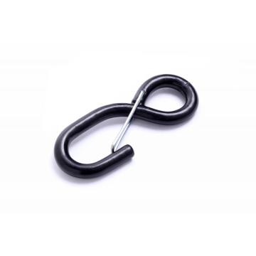 S Hook With Clip And Cover With Black PVC Coating