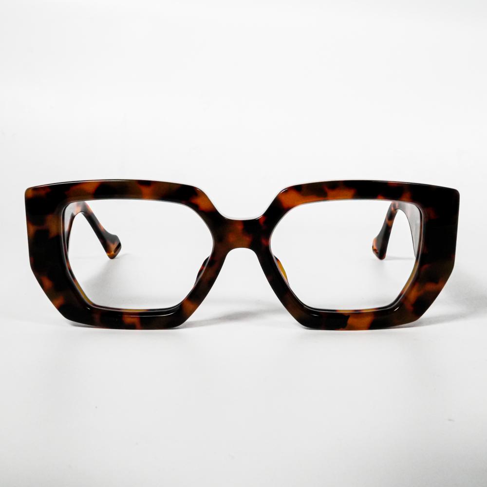 Tortoiseshell de gran tamaño gafas en forma de gafas marcos mujeres mujeres