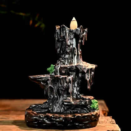 Indoor Agarwood Sandalwood Incense Burner with Waterfall Design