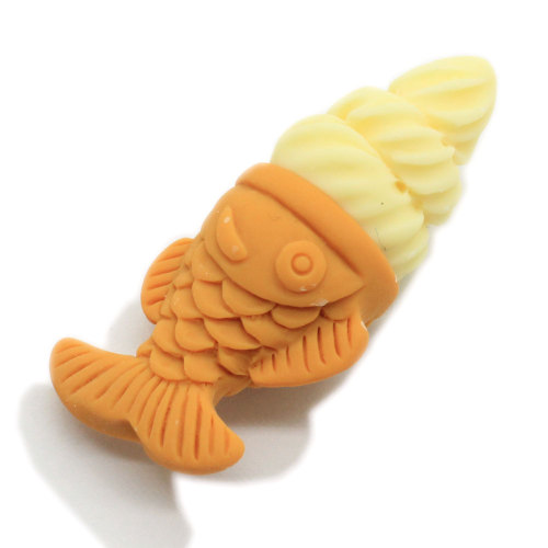 Nieuwe Vis Ontwerp 3D Hars Zomer Poppenhuis Voedsel Versieringen Voor Sieraden Ketting Armband Sleutelhanger Sleutelhanger Accessoires DIY