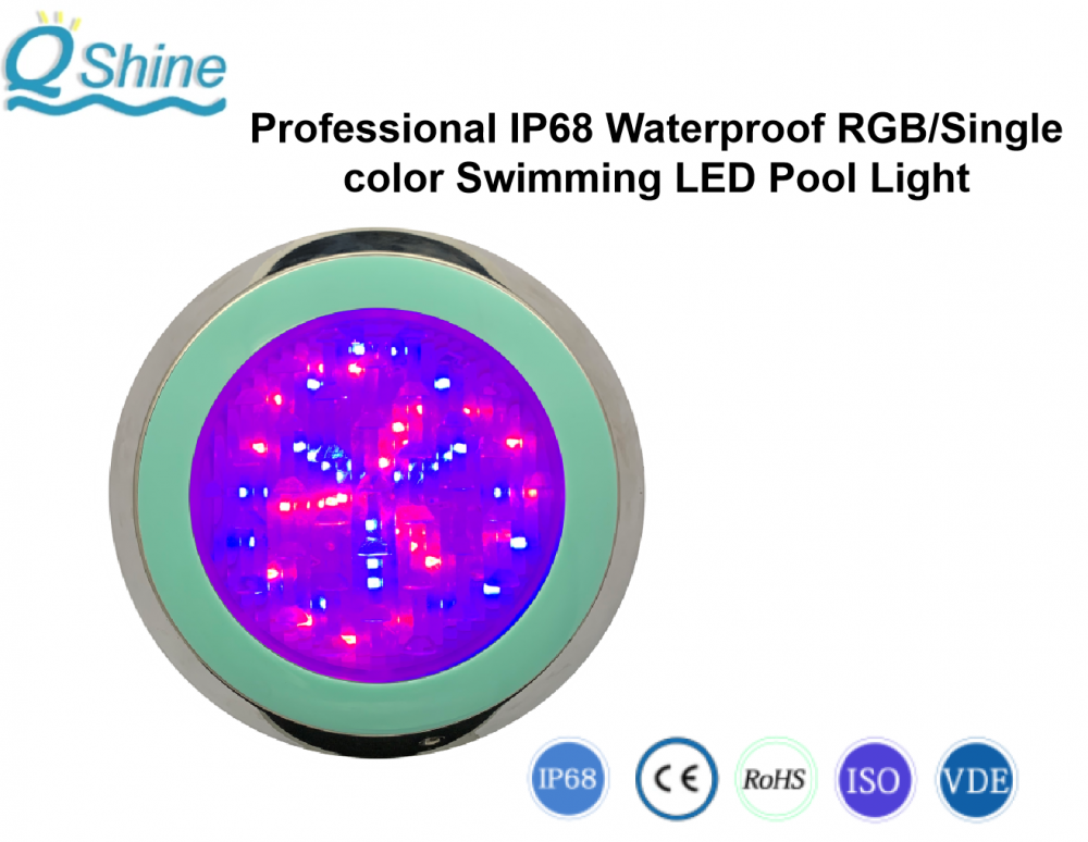 حار بيع 12 فولت RGB RGB 18W IP68 ضوء حمام السباحة