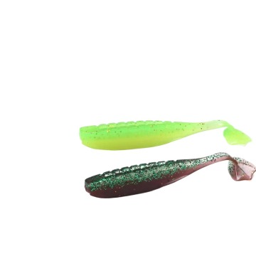 DestRes de cebo suave: Tail T de pies de pato para pescado mandarín, weever, topmouth culter, cabezal de serpiente