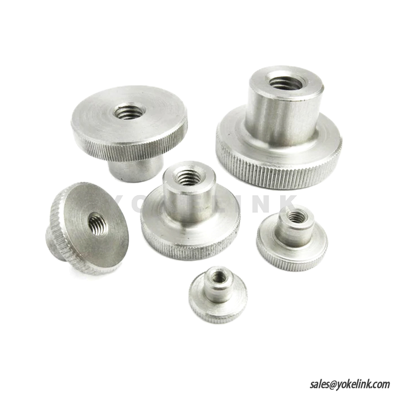 Kulaté knoflíky z černé oceli a nerezové oceli Ruční matice pro díly 3D tiskáren