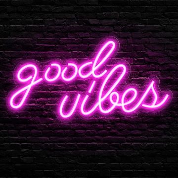 Custom Good Vibes привел неоновый знак для свадеб, домашних вечеринок и мероприятий