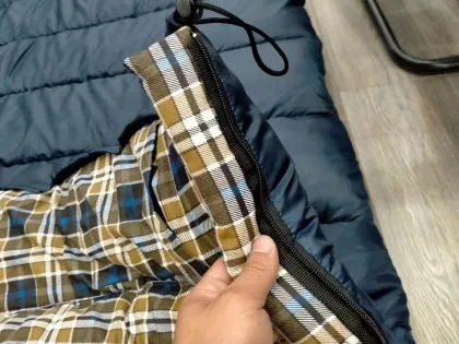 6kg Cotton Flannel Double Sleeping Bag for Cold Winter Family Camping