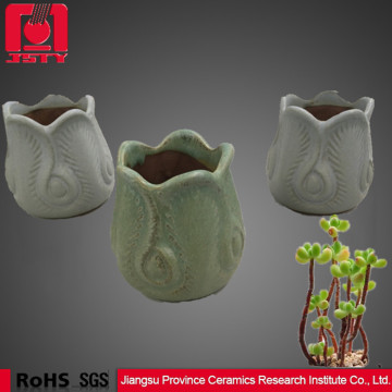 green grey terracotta ceramic pot succulent pots