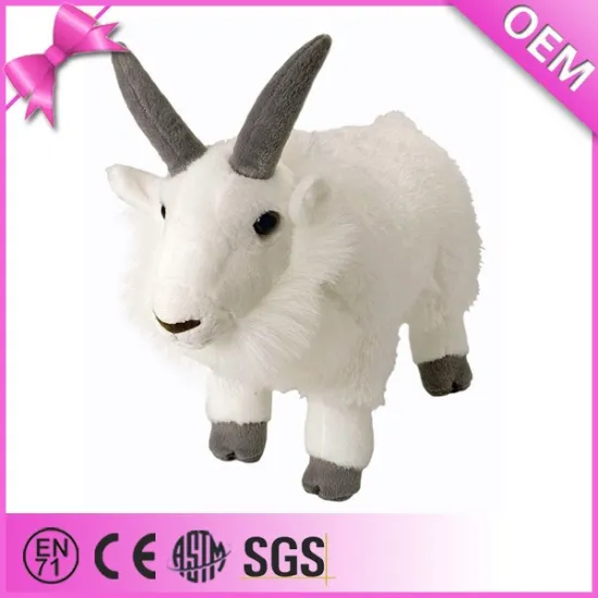 Top quality wild animal custom white goat stuffed animal goat plush toy