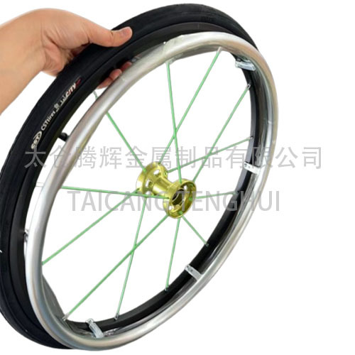 Roda traseira colorida para cadeira de rodas