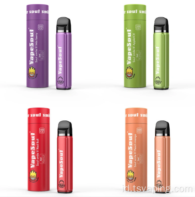 2022 TET TOP Grosir Vapesoul Smile2 5ml 1500puffs