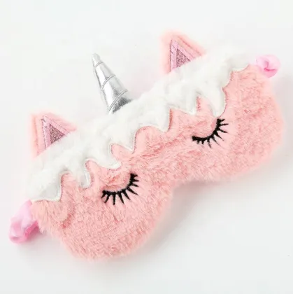 Cute Mulberry Silk Sleep Eye Mask with Eyelashes